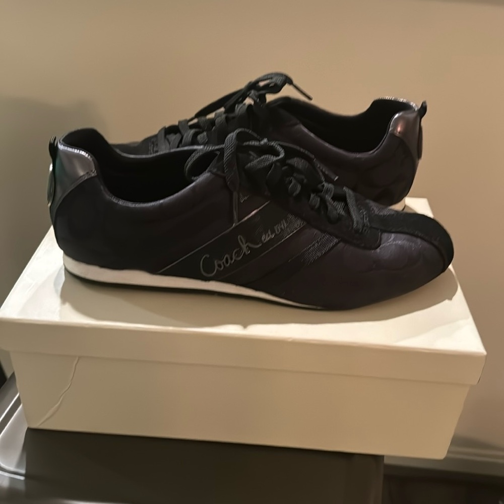 Previously Loved Black Coach Sneakers Size 10